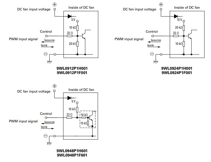Schematic - Sanyo Denki 92W 9WL Splash-Proof Fans